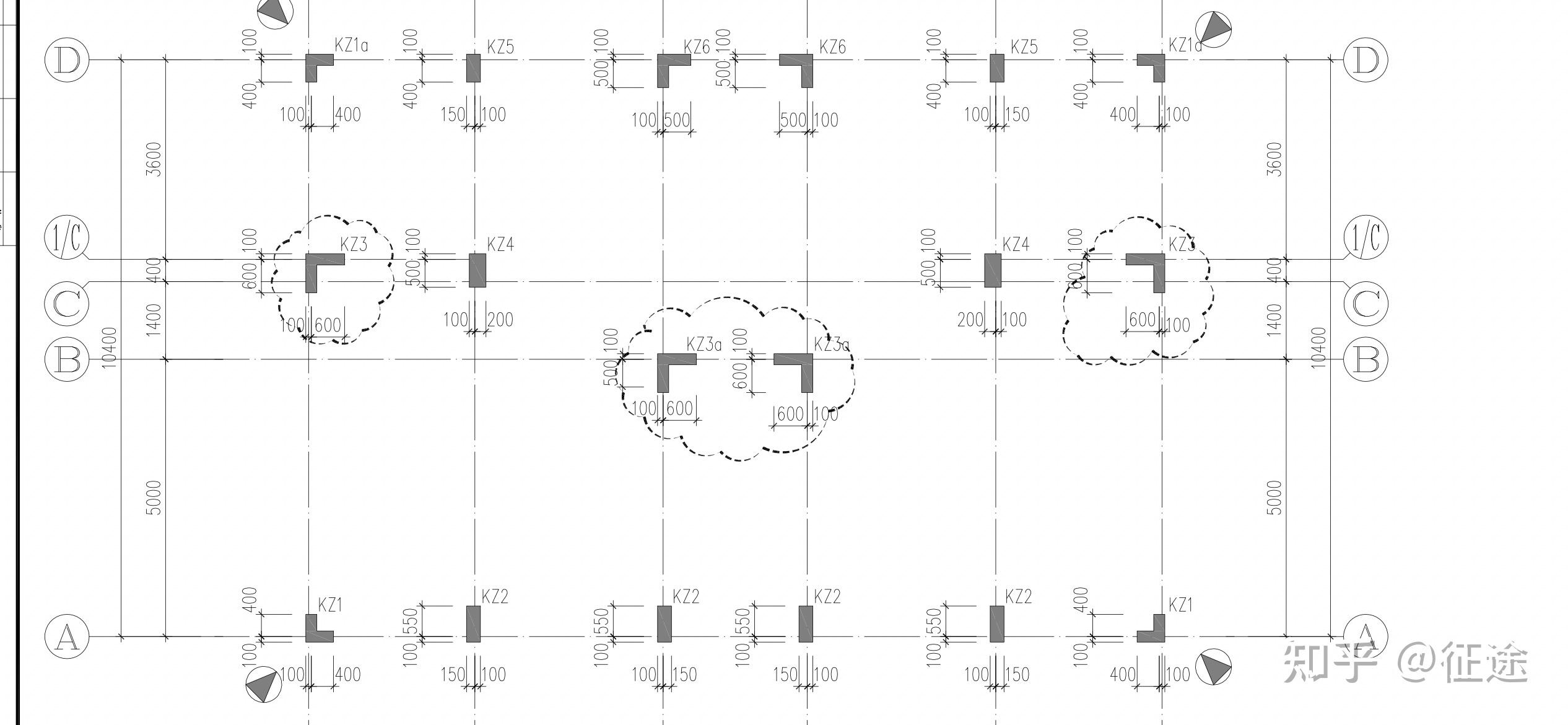 五层自建房框架结构柱子截面尺寸用多大?