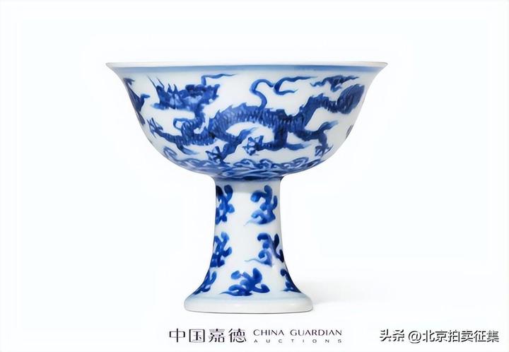 天民楼藏瓷明宣德青花云龙纹高足杯1495万元落槌- 知乎