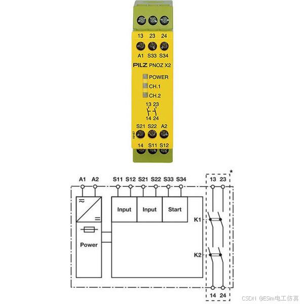 安全继电器接线图2
