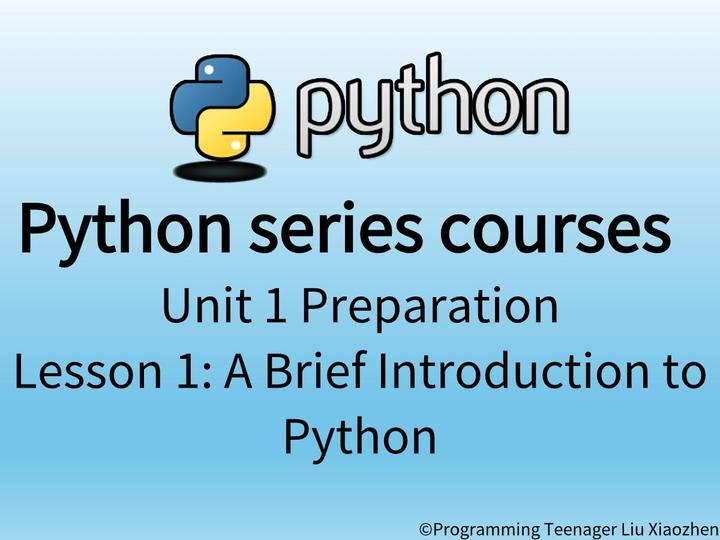 Python Proficiency Test Papers-Unit 1·Preparation-Lesson 1· Python in a ...