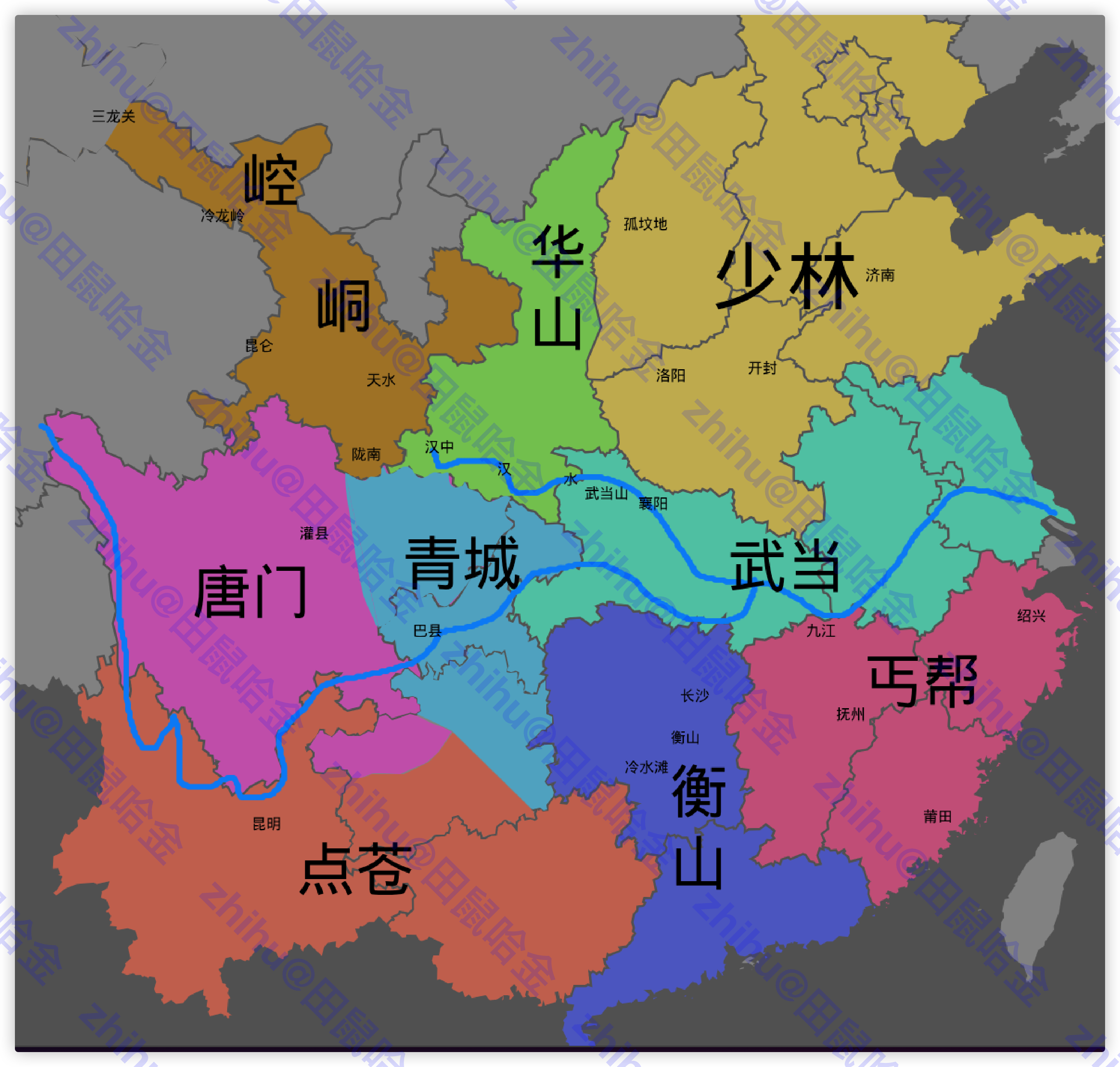 《天之下》关内九大家地图 - 知乎