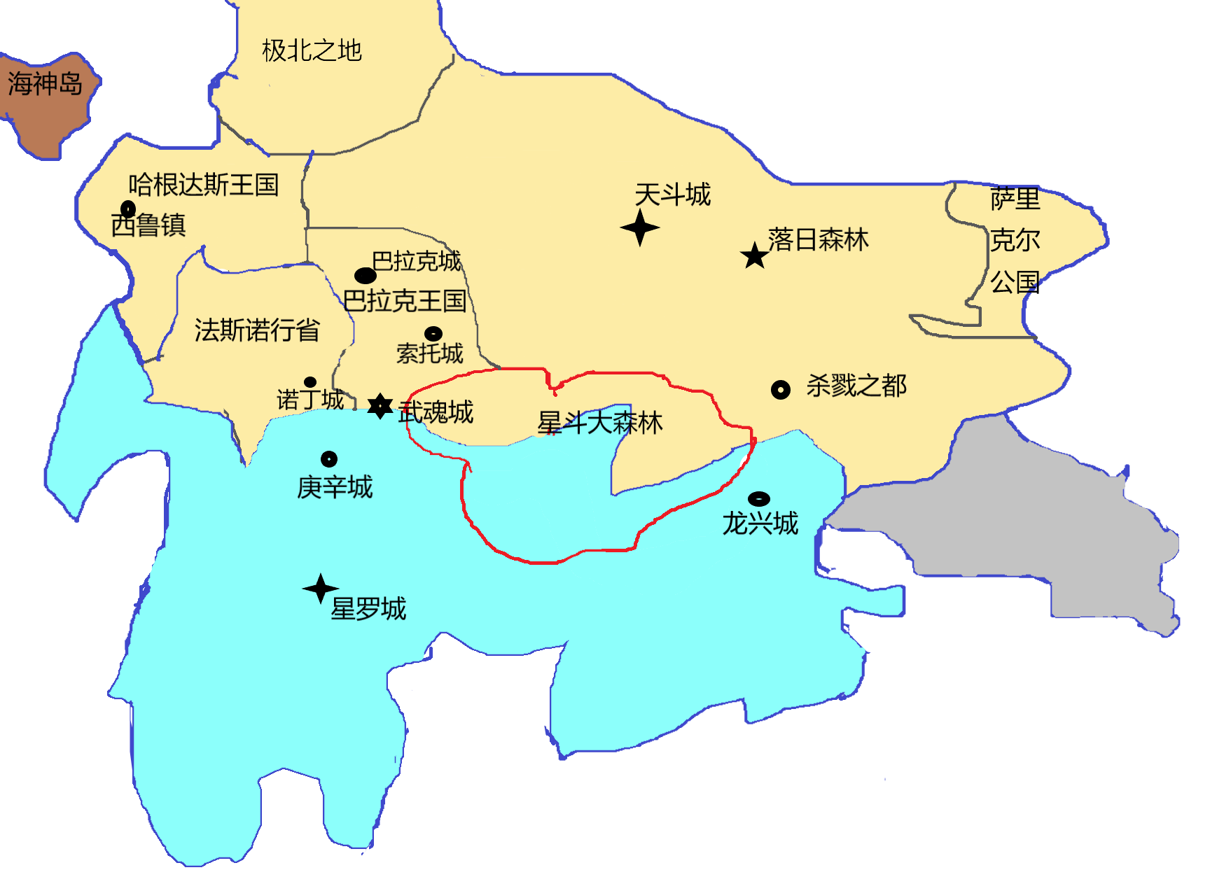 斗罗大陆一的帝国 地方势力 的地图分布到底是啥? - 知乎