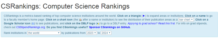 2024 CSRankings全球计算机专业排名更新! - 知乎