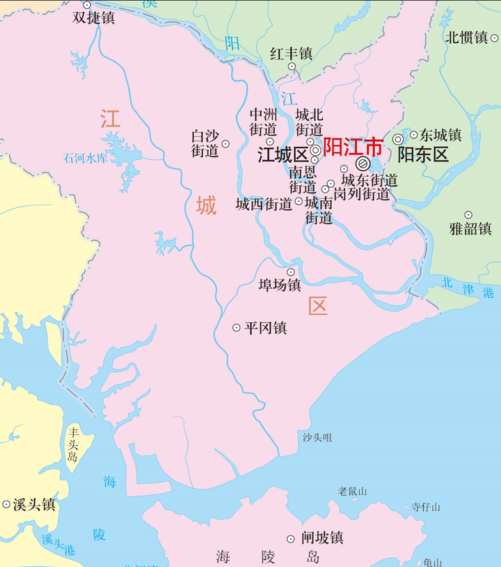 阳江市2023年高清行政地图