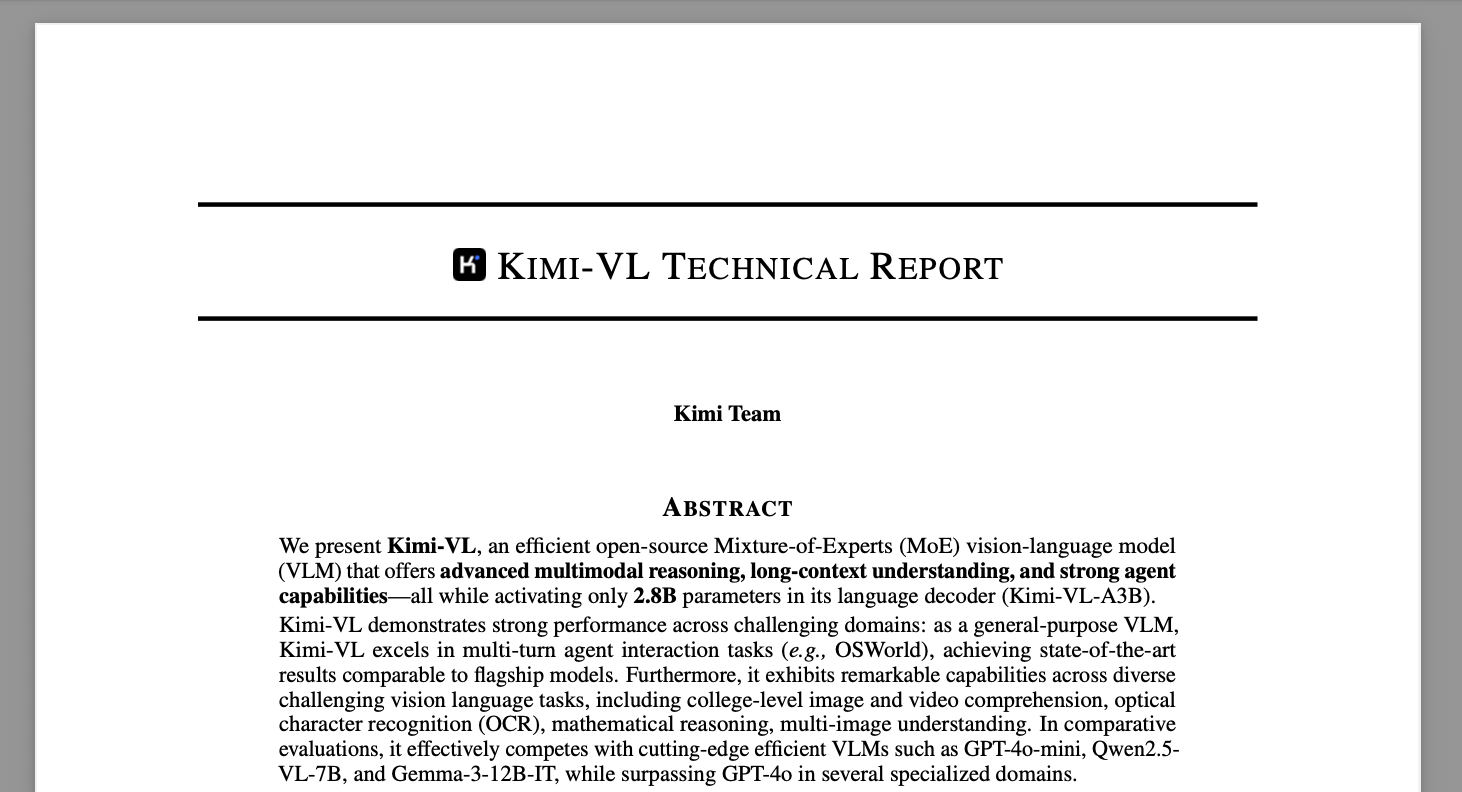 月之暗面开源视觉语言模型 Kimi-VL，哪些亮点值得关注？