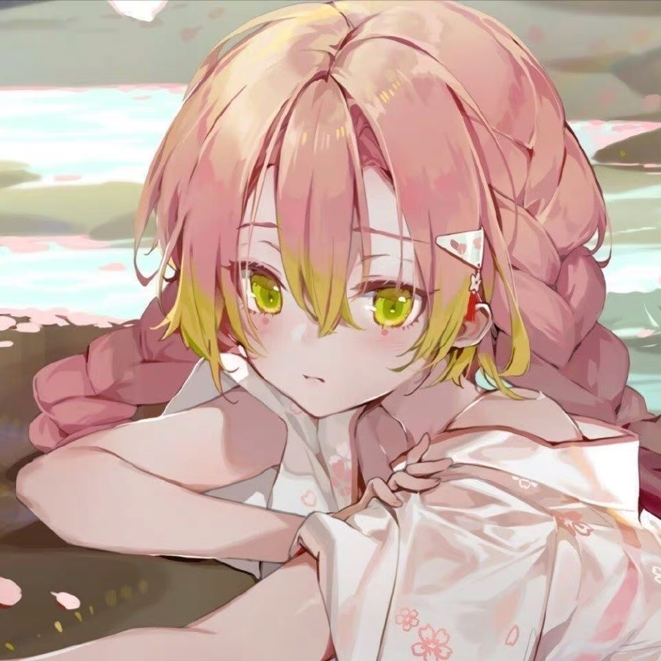 有没有长卷发超级温柔的动漫女生头像