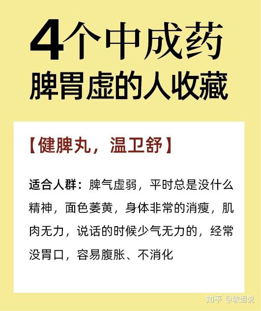 【1】【健脾丸,温卫舒】 如果你是脾气虚弱,平时总是没什么精神,面色