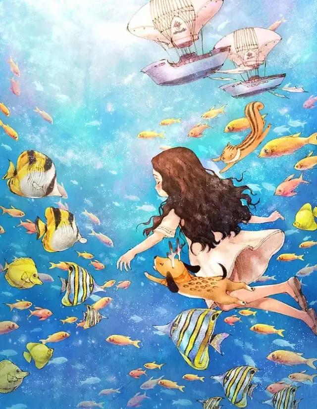 插画| 敞开心扉,听听自己内心的声音.