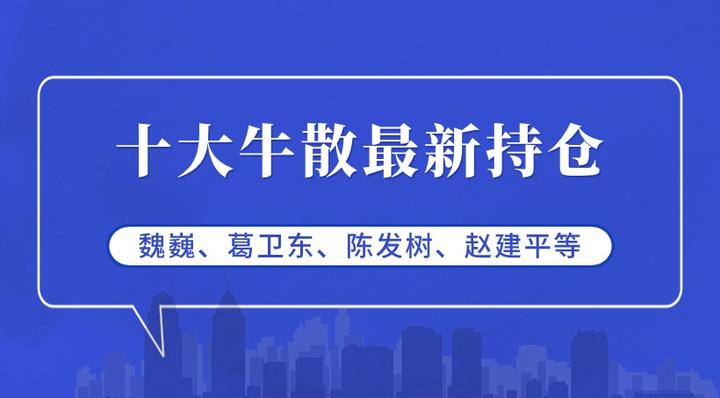 魏巍,葛卫东,陈发树,赵建平等十大"牛散"最新持仓出炉!