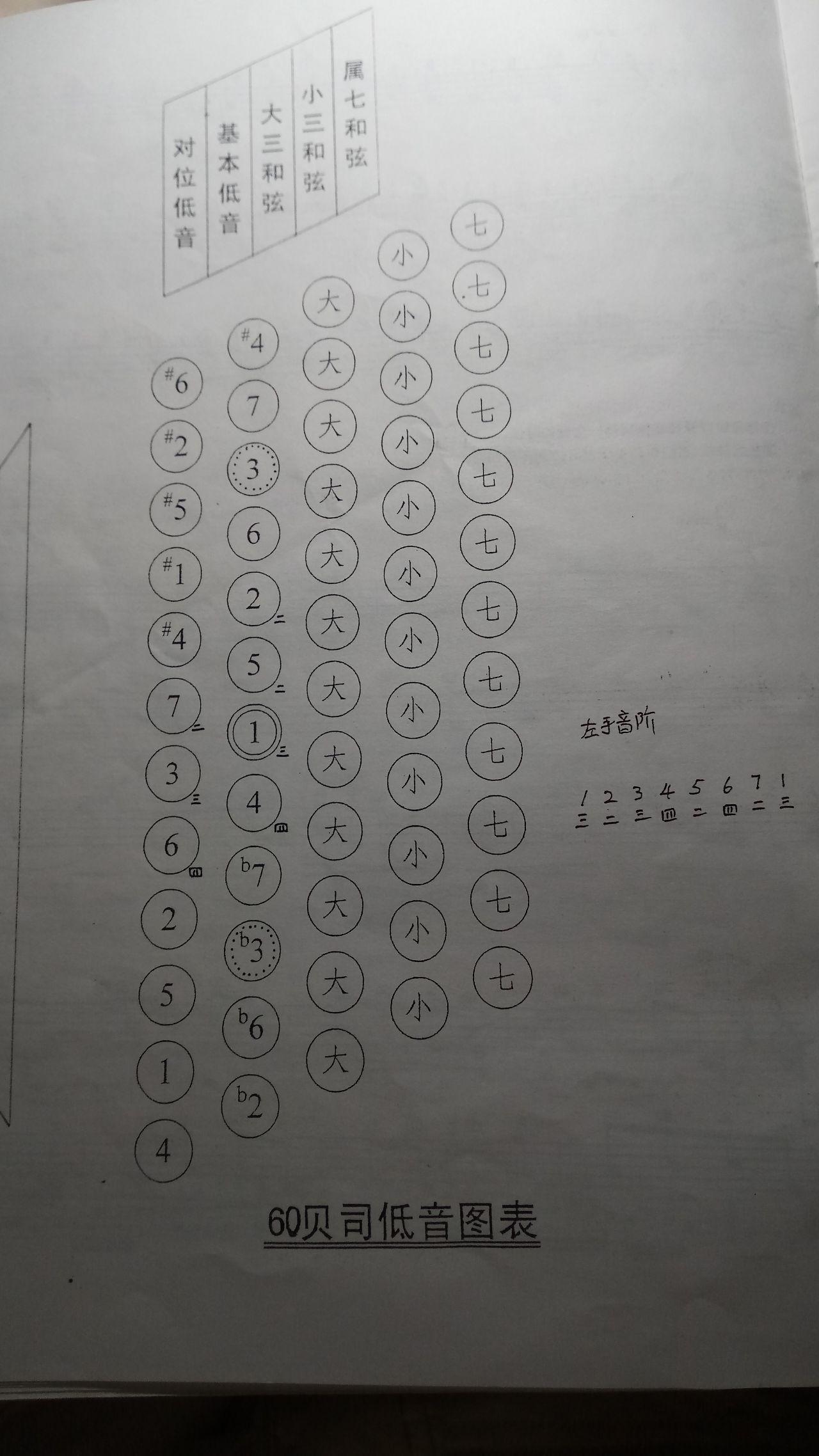 贝斯指法图谱图片