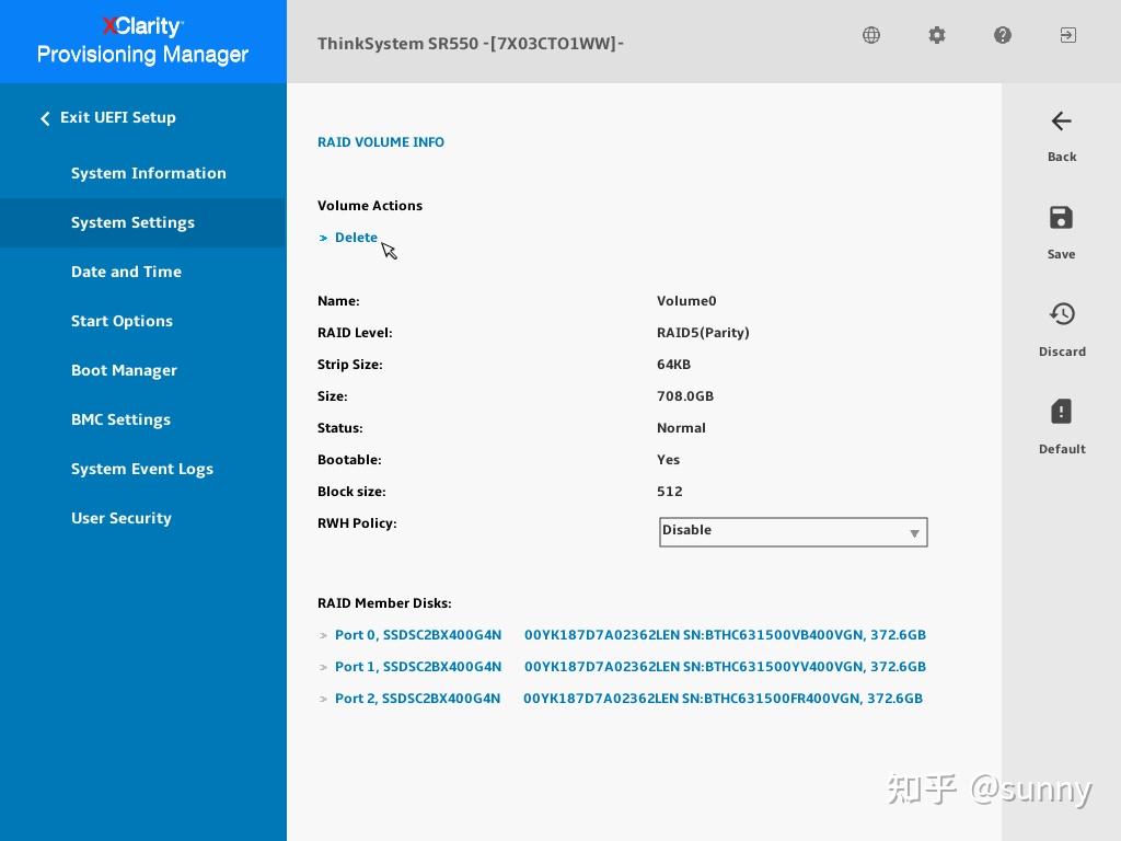ThinkSystem及System x联想服务器配置板载RSTe SATA RAID阵列的基本操作 （转） - 知乎