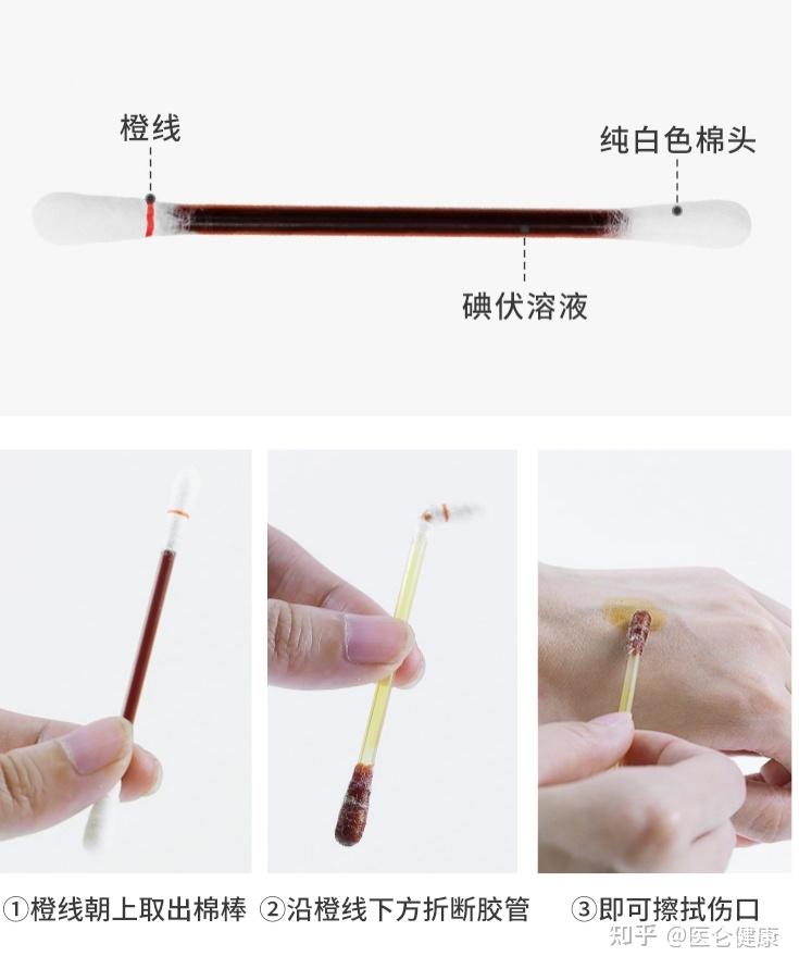 碘伏棉棒的正确用法图解 - 知乎