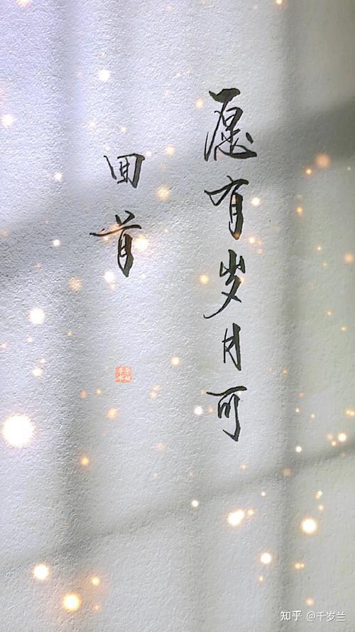 文笔挑战:"愿有岁月可回首",您会怎么接下一句?