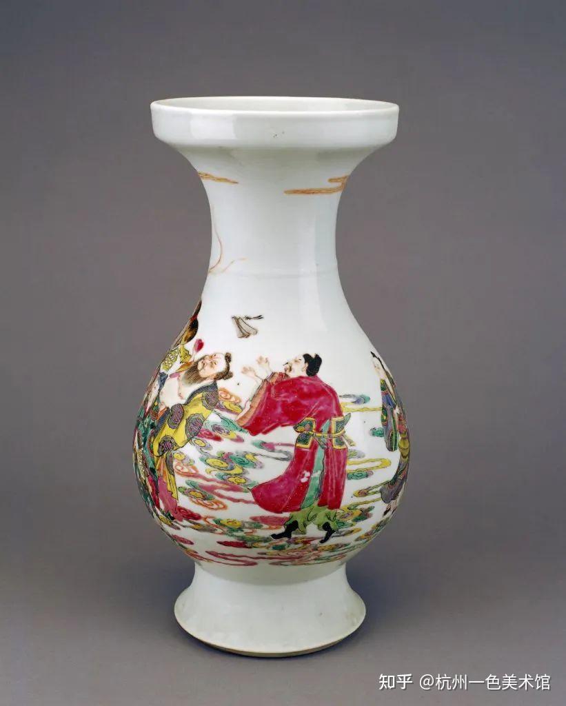 □大成古美術□青花人物物語八方缸 清雍正年製款 （検） 清代 染付