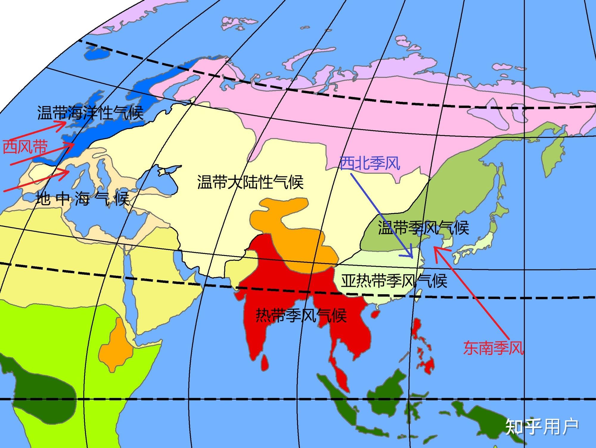 有大佬能告诉我一下温带大陆性湿润气候的成因吗