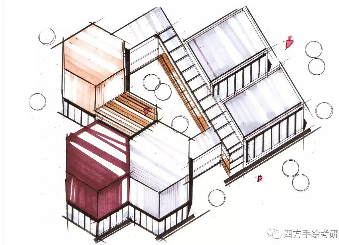 建筑考研的同学晒一晒当初你快题配色的色号