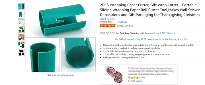 2PCS Wrapping Paper Cutter, Gift Wrap Cutter，Portable Sliding