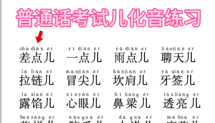 2024年普通话儿化音200个+标准示范“录音” - 知乎