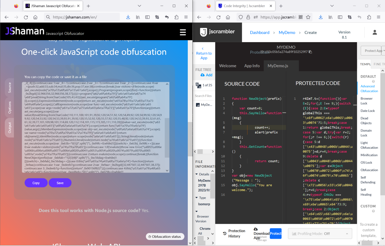 jshaman javascript obfuscator ,one click javascript... Two top-level JavaScript obfuscation tools: JScrambler and JShaman - 知乎