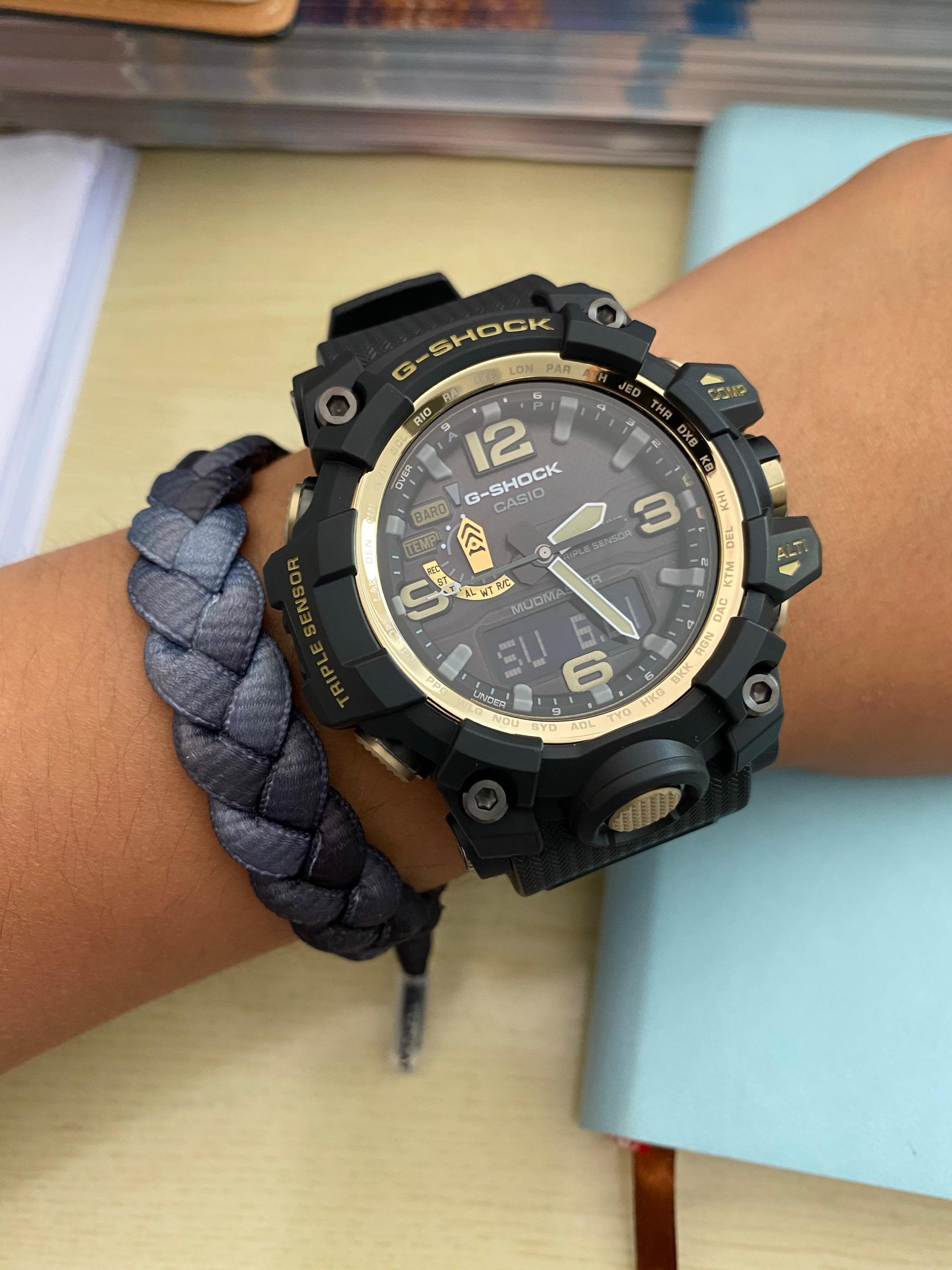 男生戴卡西欧gshock110黑武士黑金黑玫瑰金哪个好看