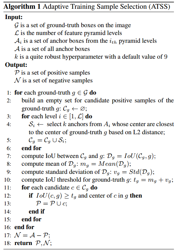 ATSS：Adaptive Training Sample Selection自适应样本训练选择 - 知乎