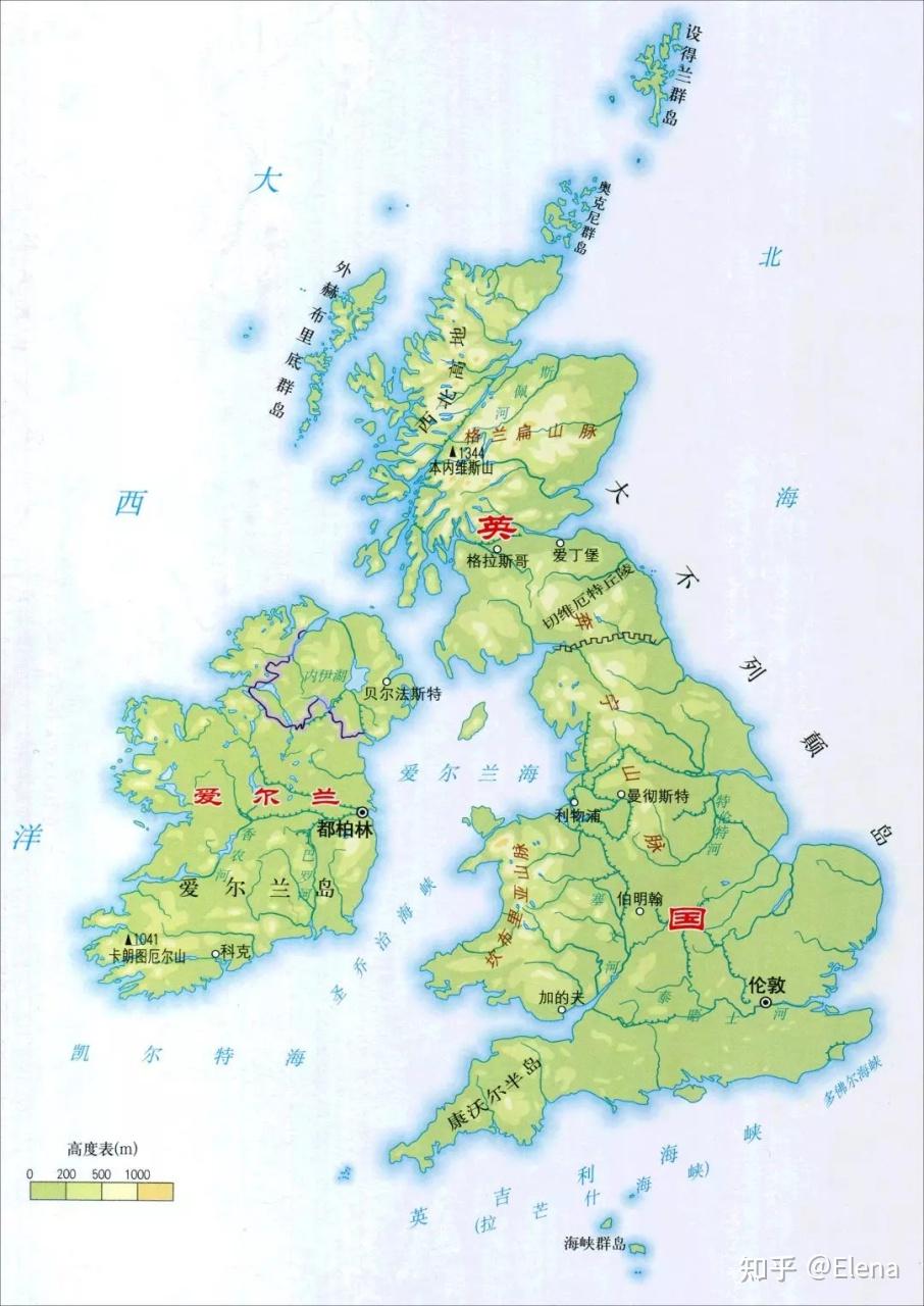 英国河流位置地图图片