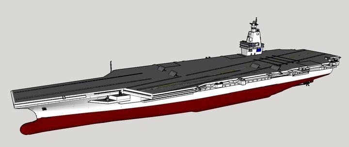 中国海军004型核动力航母设计图