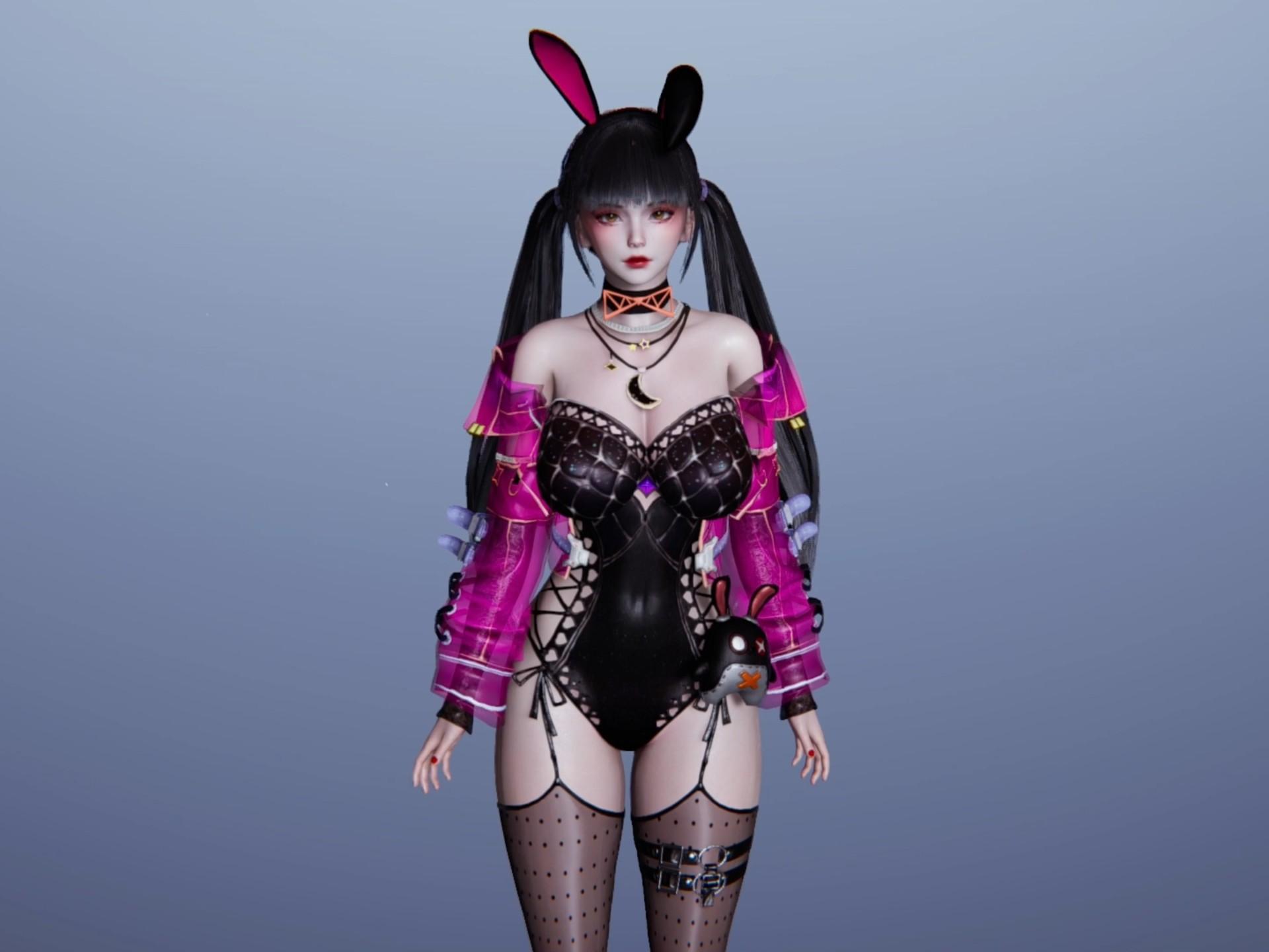 王牌竞速 波点顽兔 人物卡捏脸展示