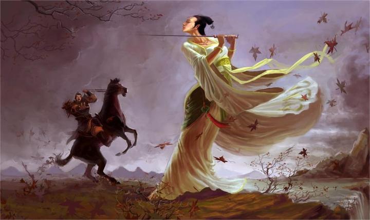 世间若有真情在,虞姬独爱楚霸王,生死相依芳名传,乌江自刎不独生