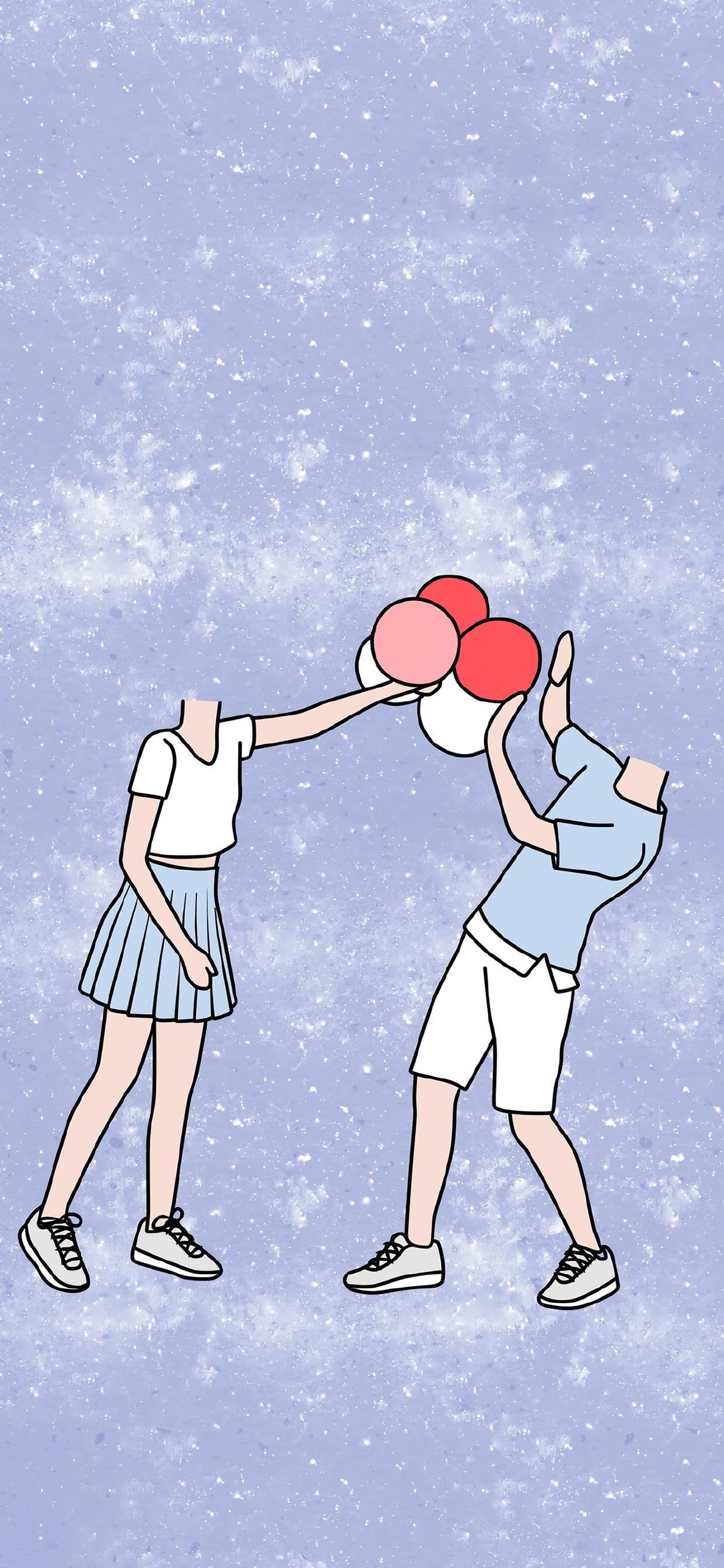 有没有好看的双人无头小人抠图素材?