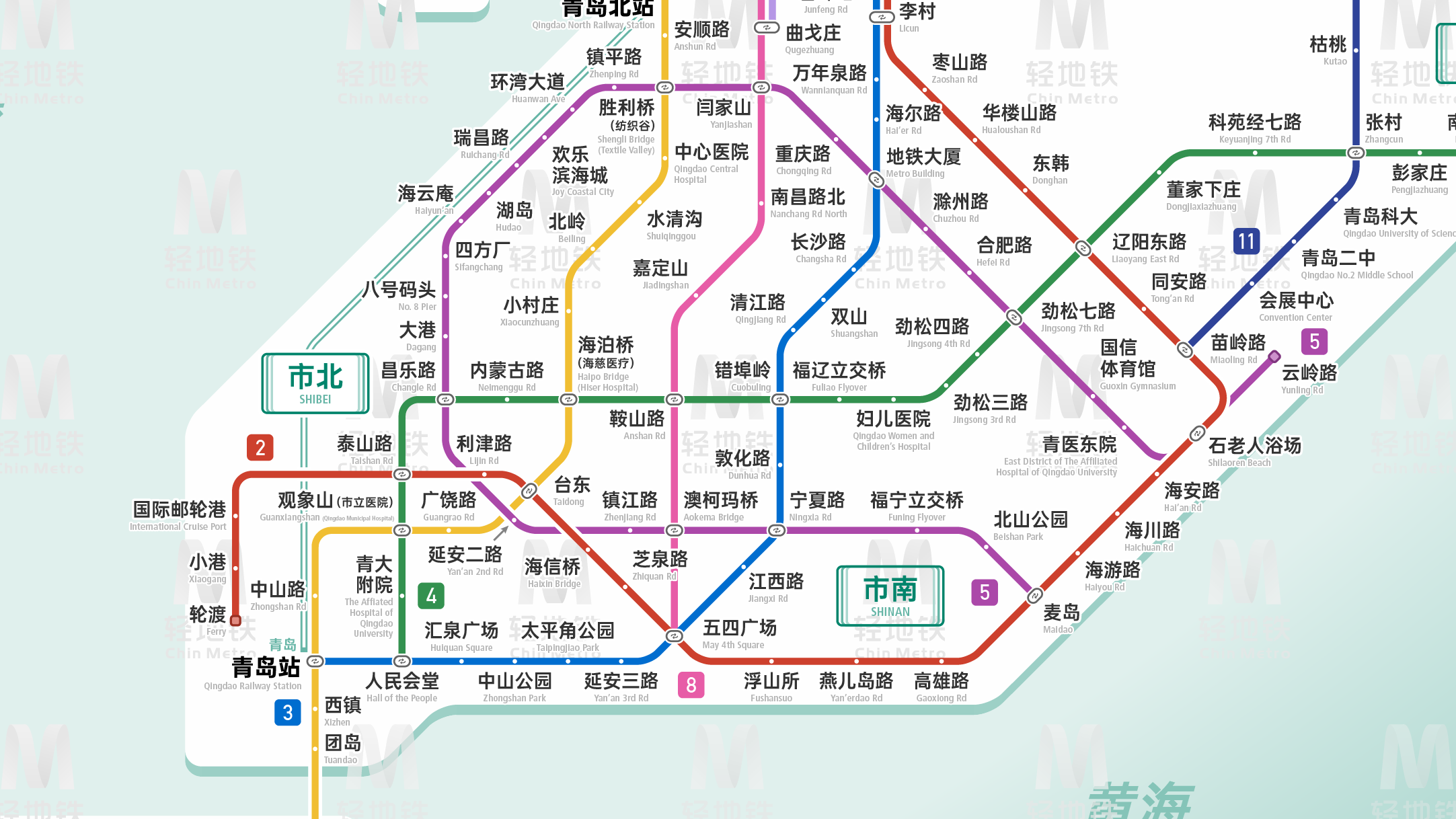 青岛轨道交通线路图（三期建设规划 / 运营版） - 知乎