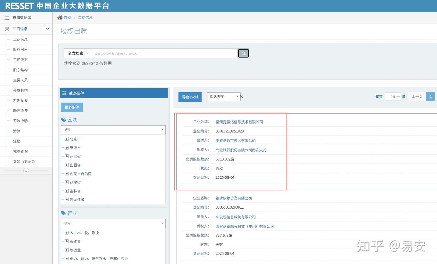 RESSET工商信息小课堂| 第七课：股权出质- 知乎