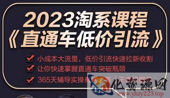 2023直通车低价引流玩法课程，小成本大流量，低价引流快速拉新收割，让你快速掌握直通车突破瓶颈