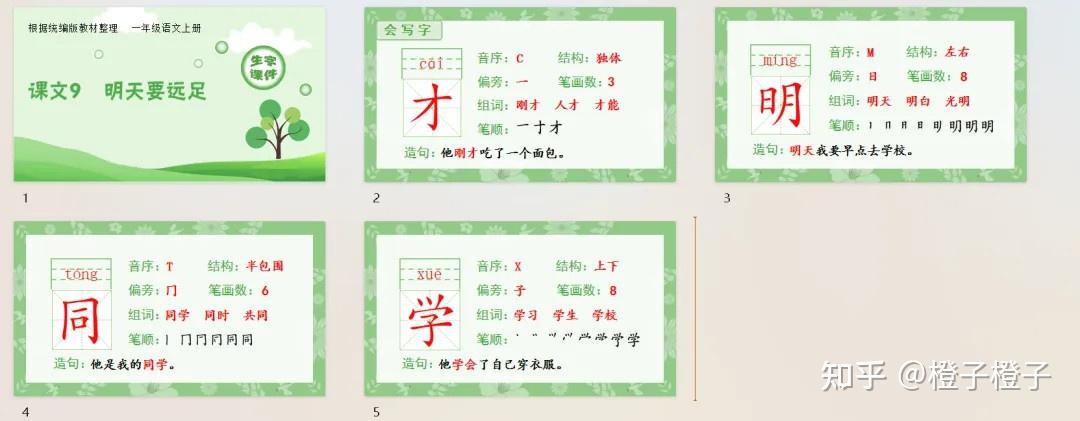 小学语文一年级课件PPT上下全册（部编人教版）[电子教案设计资料+练习+公开课视频可下载] - 知乎