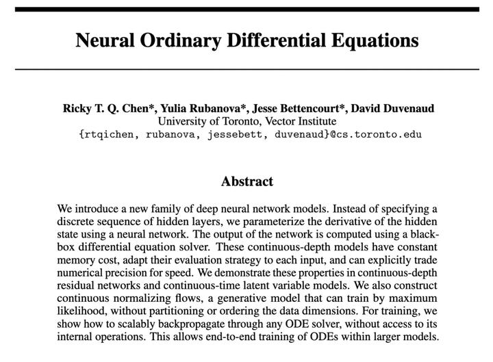 Neural Ordinary Differential Equations（附python示例） - 知乎