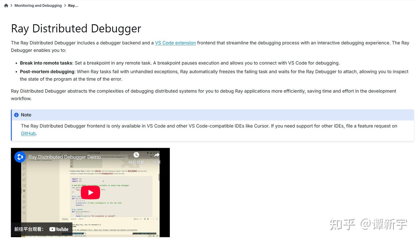 Ray Distributed Debugger Architecture