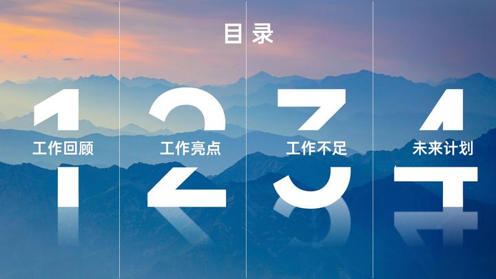高级感!PPT数字镂空目录页 - 知乎