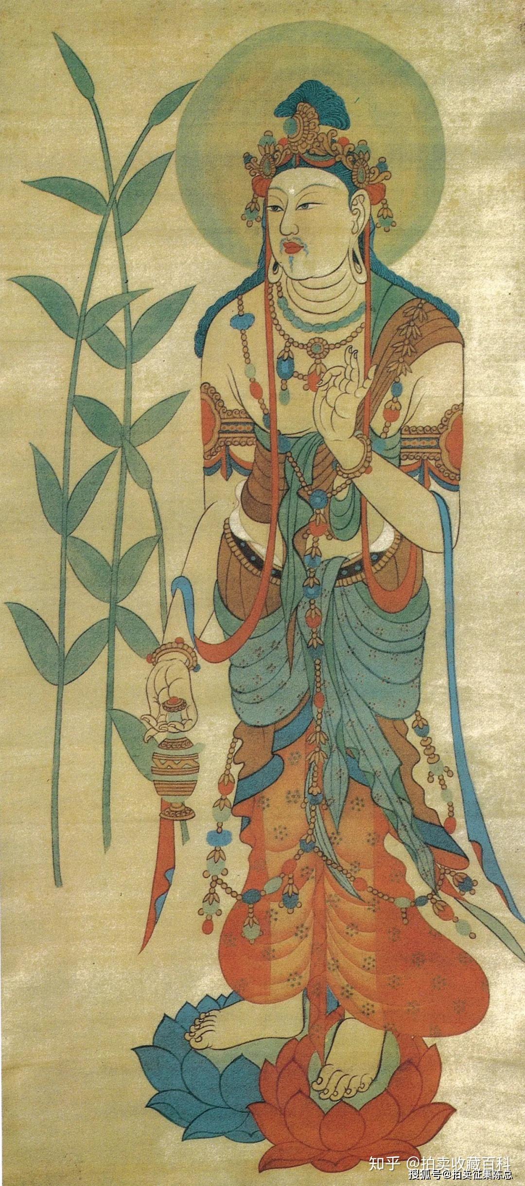 煌煌巨制宝相庄严——张大千最美之《初唐大士》 - 知乎