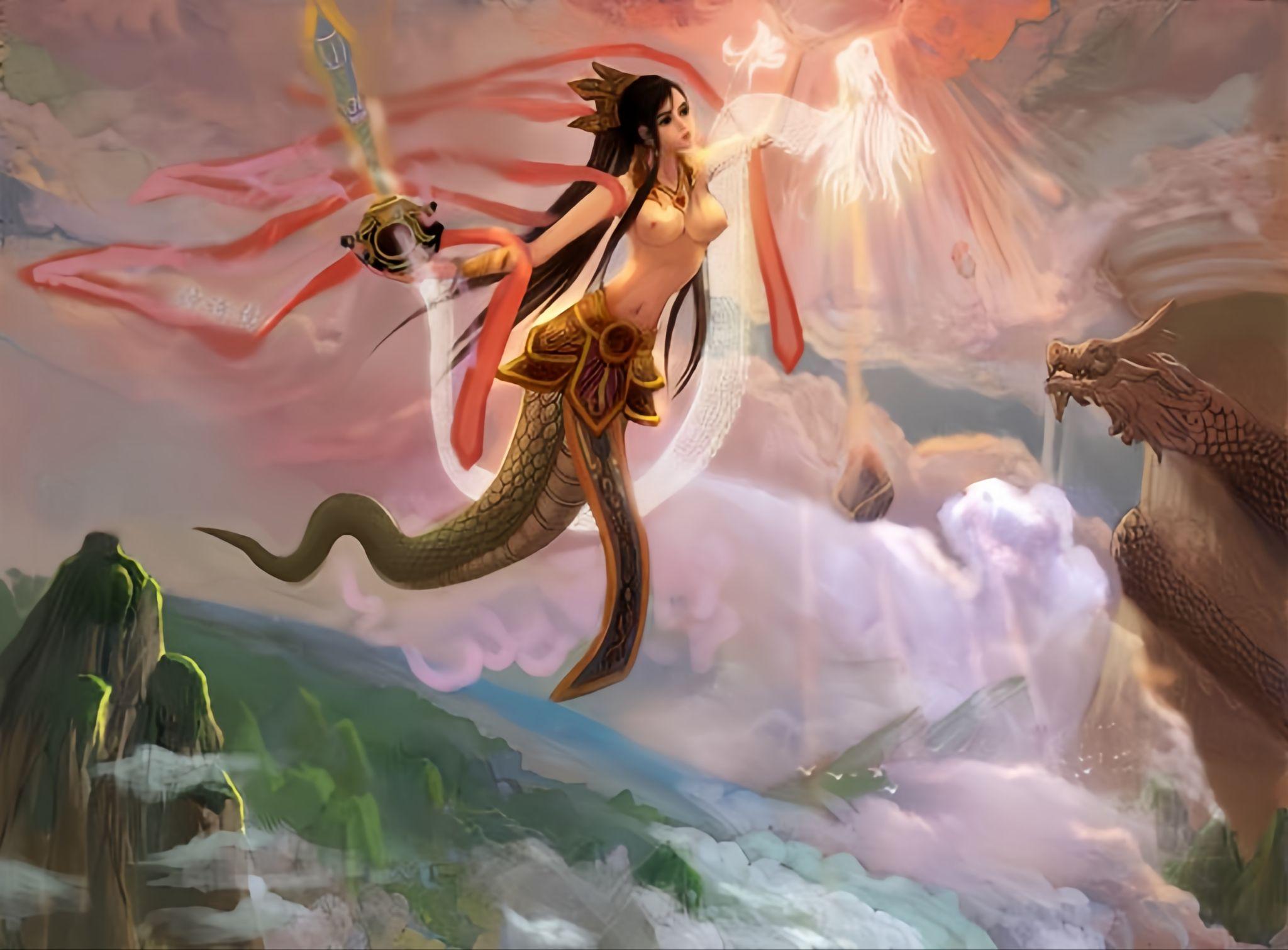 女娲和白素贞都是原本都是蛇,那女娲单挑斗得过白素贞吗?