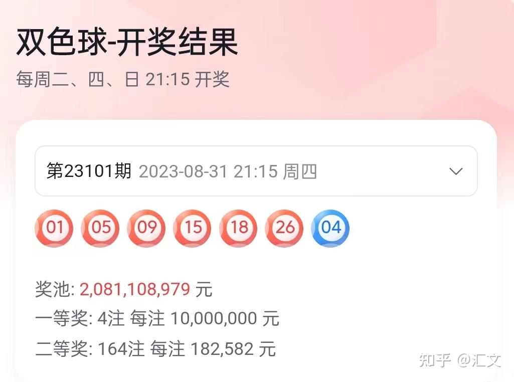 101期双色球开奖结果,4注1000万大奖,安徽又一注
