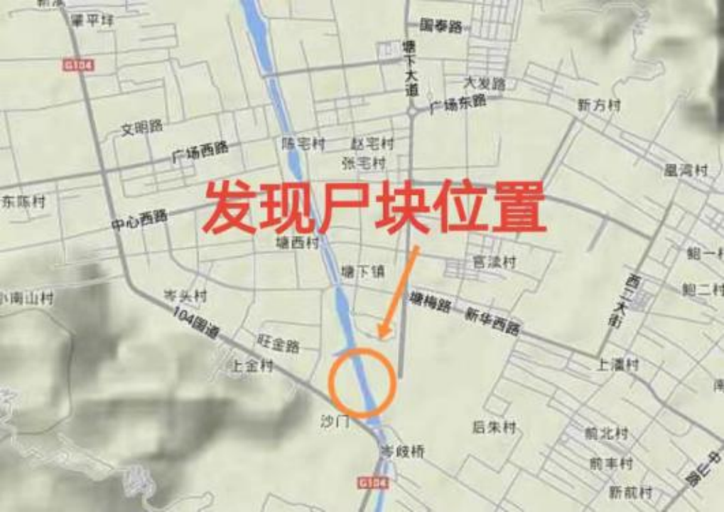 图 1:温瑞塘河发现人体尸块