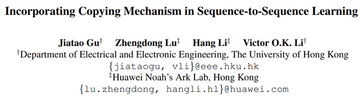《基于copy机制的Seq2Seq模型》论文笔记 - 知乎