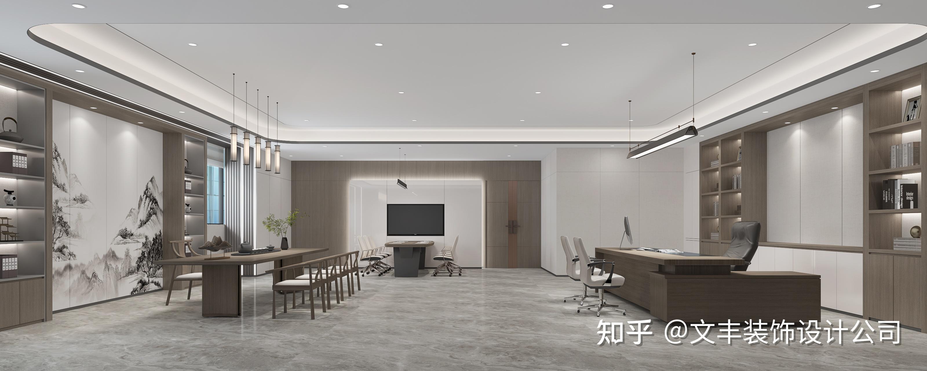 老板、董事长、总经理办公室空间设计效果图免费分享(100套) - 知乎