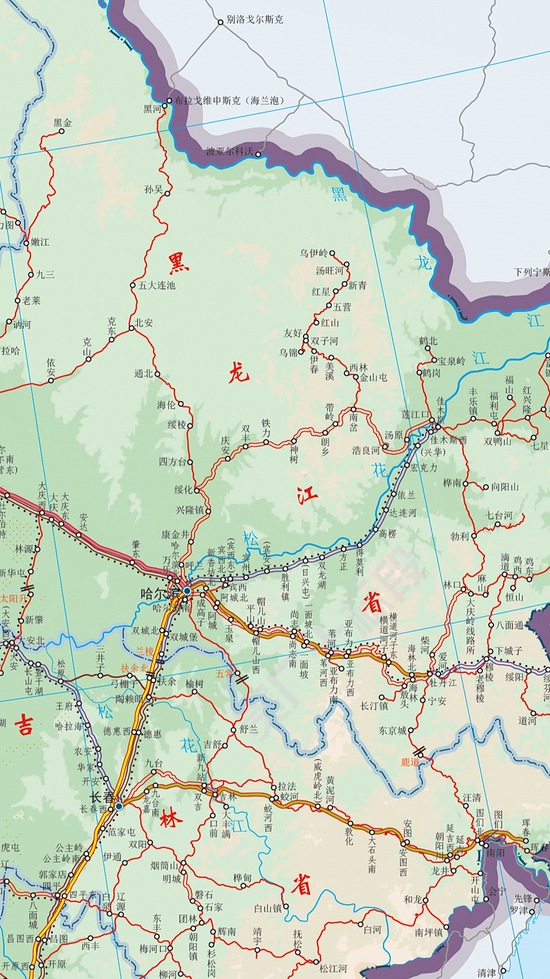 为什么黑龙江靠近俄罗斯的铁路都修在山里,不走平原?