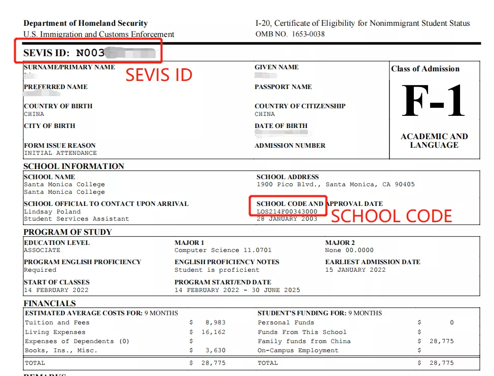 SEVIS I901 sevis-i901