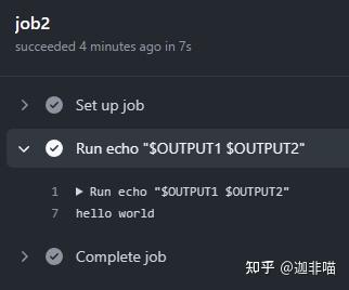 Github actions+echo+jobs. .outputs v1简单测试 - 知乎