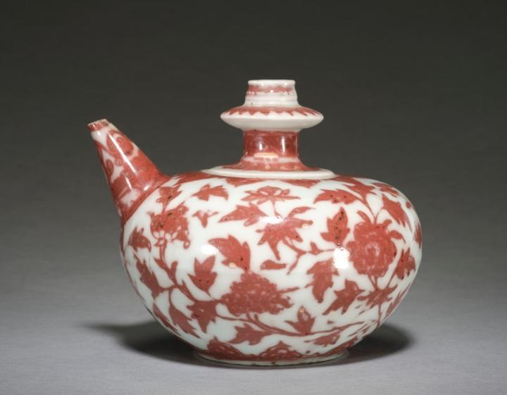 宋時代 釉里紅壶 釉里红松竹梅纹玉壶春瓶- 故宫博物院