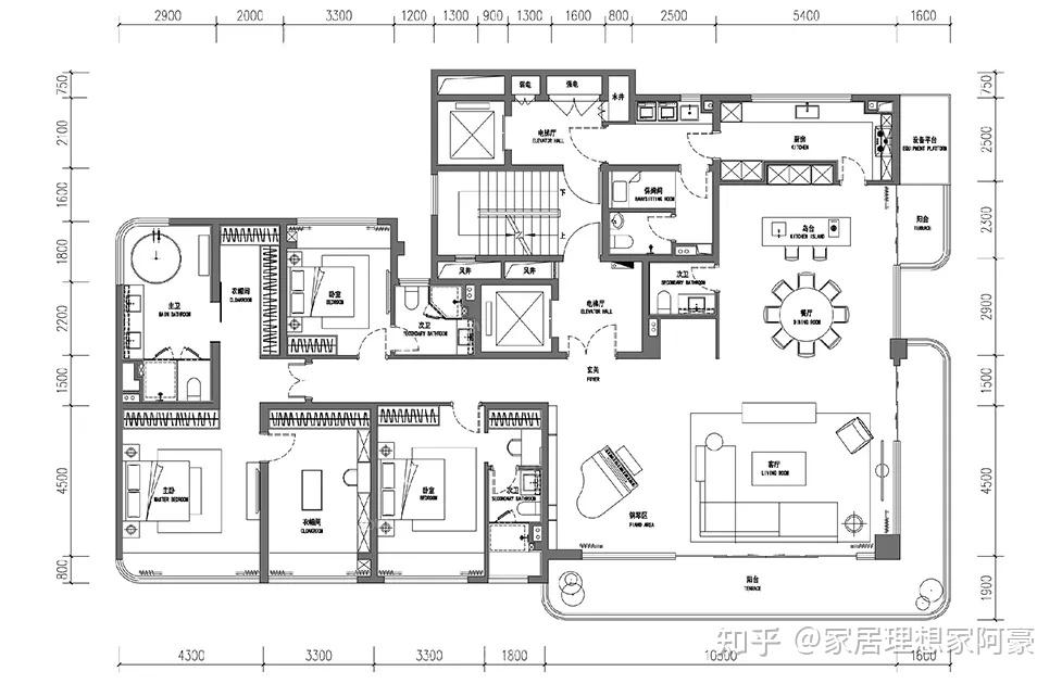 高端豪宅 | 大平层:300-450㎡户型设计 - 知乎
