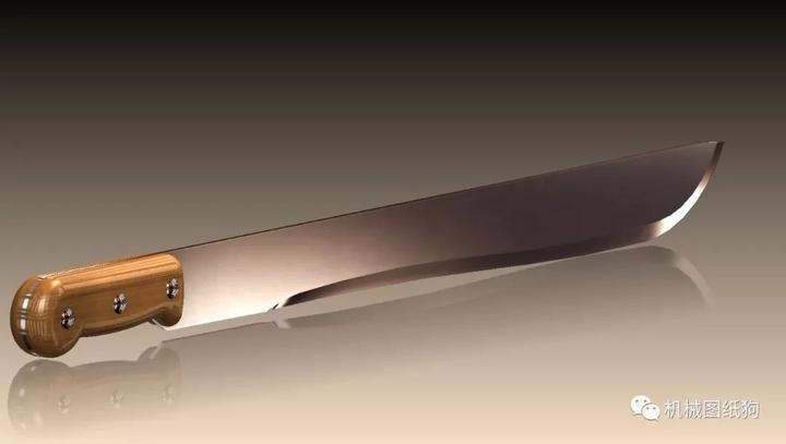 武器模型18英寸直砍刀3D模型图纸 Solidworks设计 - 知乎