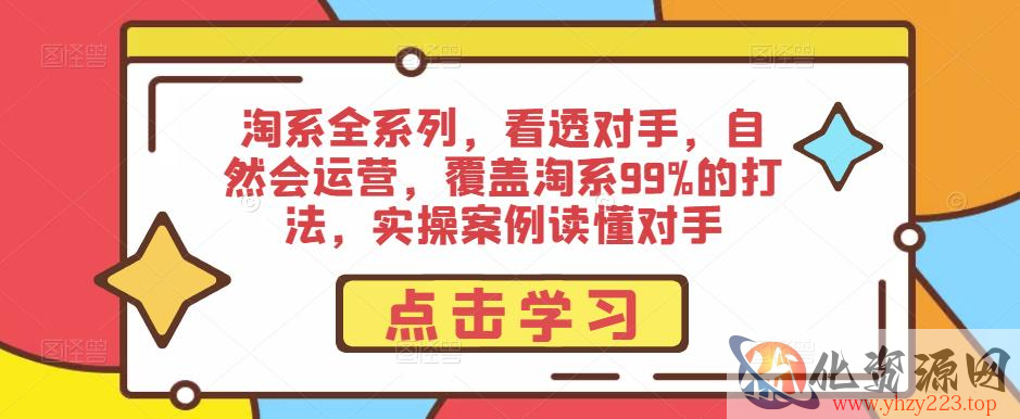 淘系全系列，看透对手，自然会运营，覆盖淘系99%的打法，实操案例读懂对手